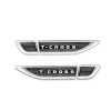 Par Emblema Lateral T-Cross 2019 a 2026 Adesivo Resinado Veikko